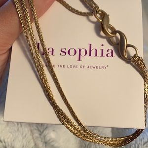 LiaSophia Classified Set of 3 Detachable Necklaces Matt Gold 17”-20”